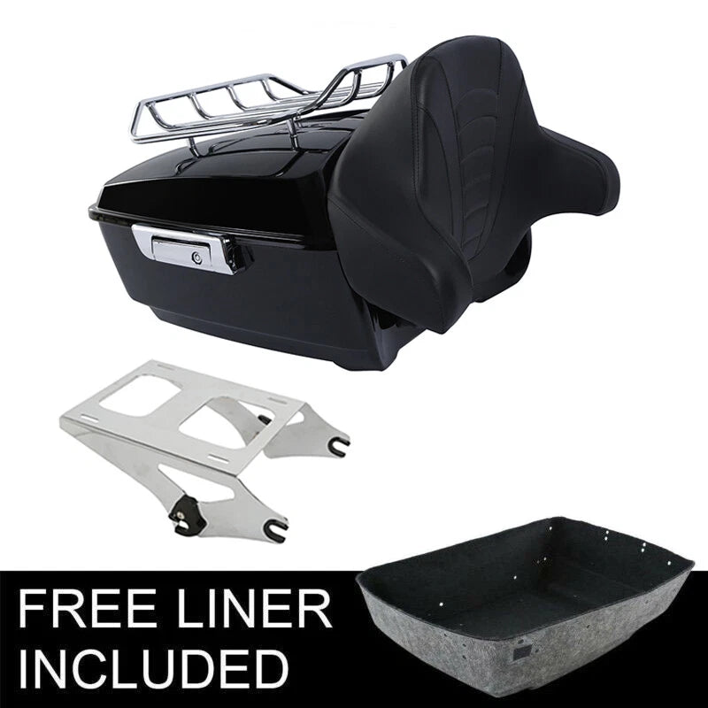 13.7" Chrome Mount Rack for Harley Touring Road Glide (2014–2026)