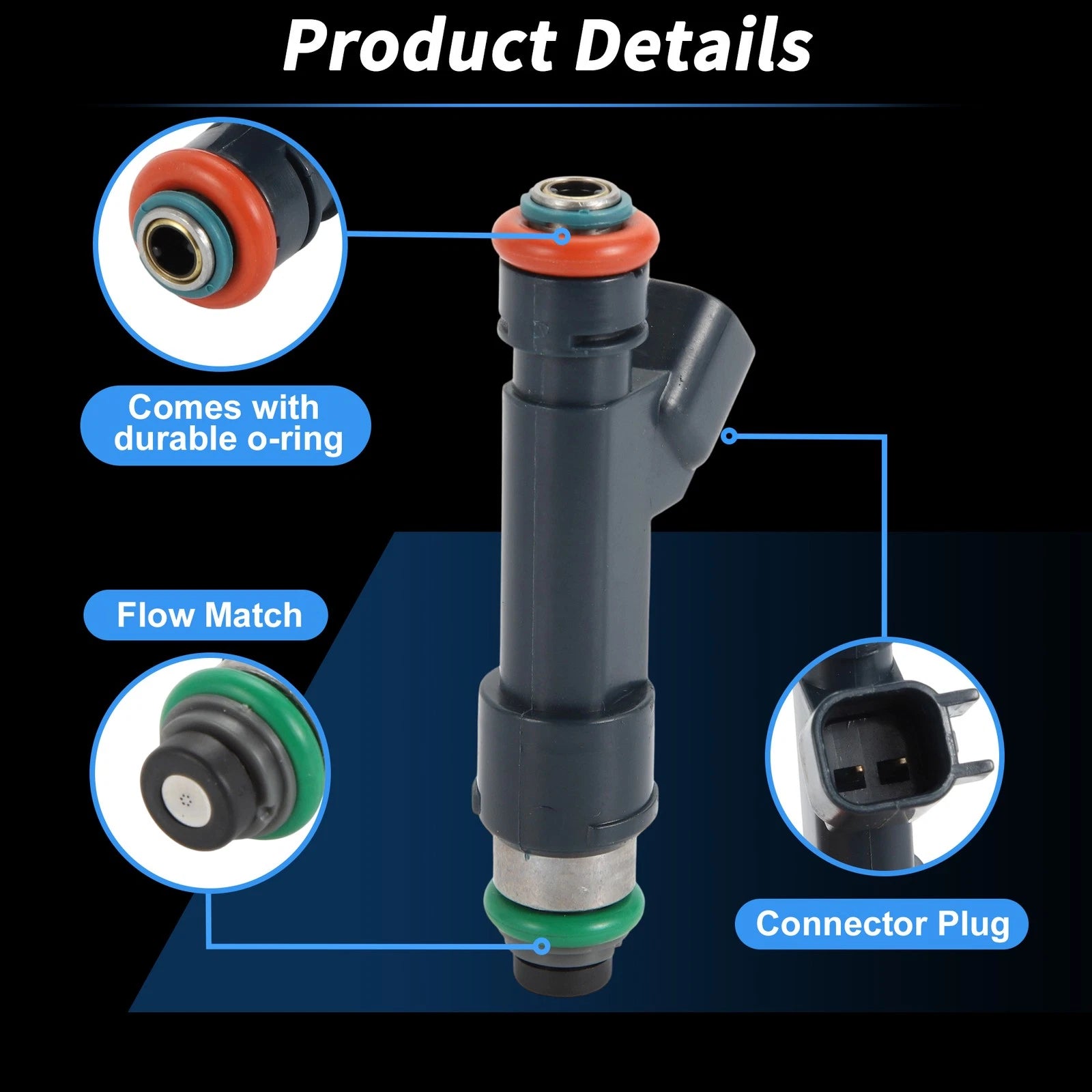 1 Pc Fuel Injector No.FJ1166/AL3Z-9F593-B for Ford F-150 (2010–2014)