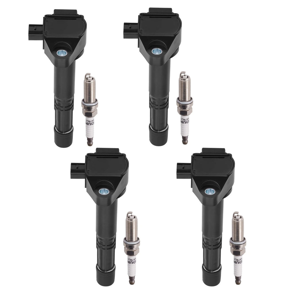 Set of 4 Ignition Coils & 4 Spark Plugs for Honda CR-V L4 2.4L (2015–2019) UF712