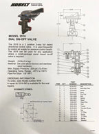 Kobelt 3516 Dial On/Off 3-Way Directional Control Valve for Automotive