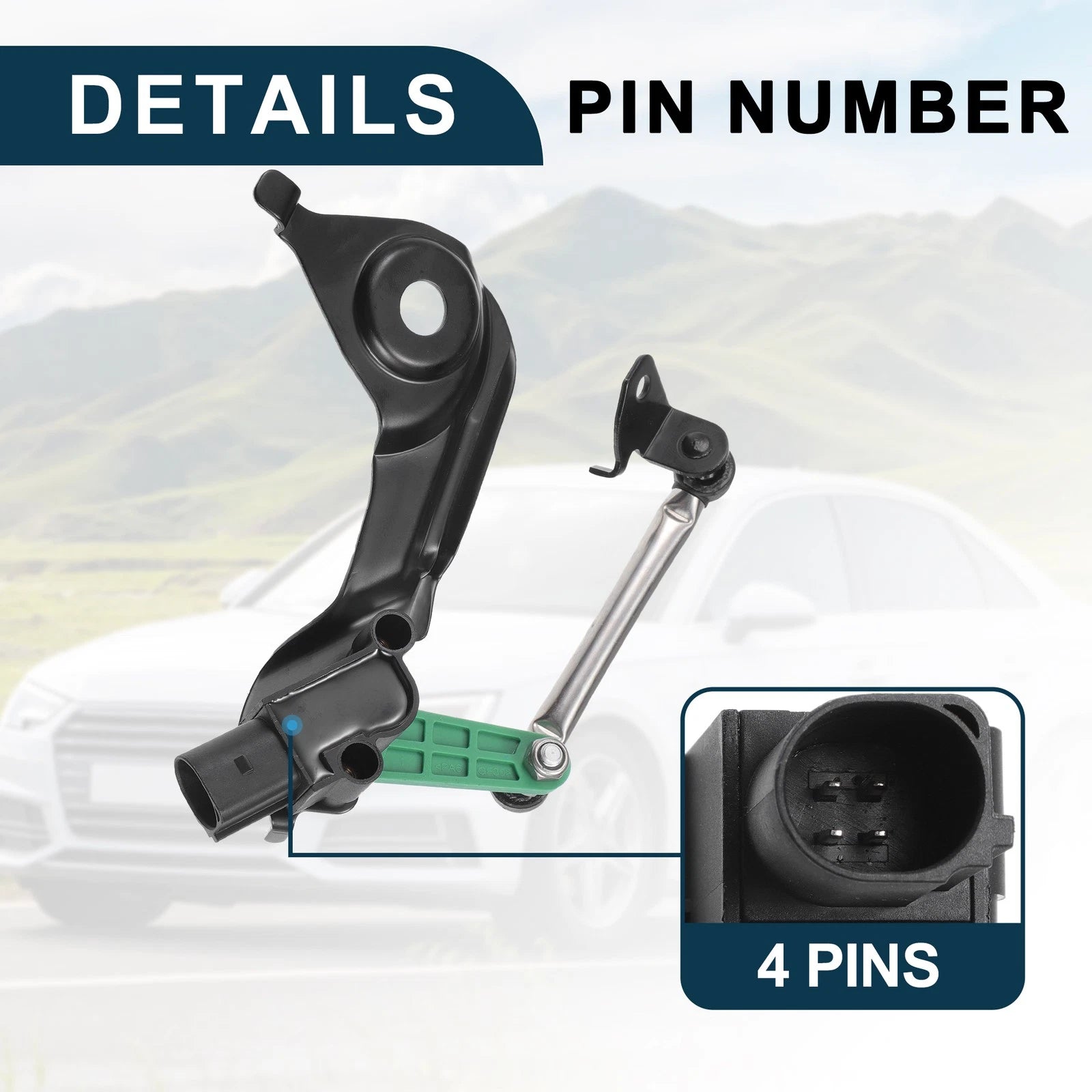 Air Suspension Ride Height Level Sensor for Audi A4 (2009–2016) 8K0941310C Rear
