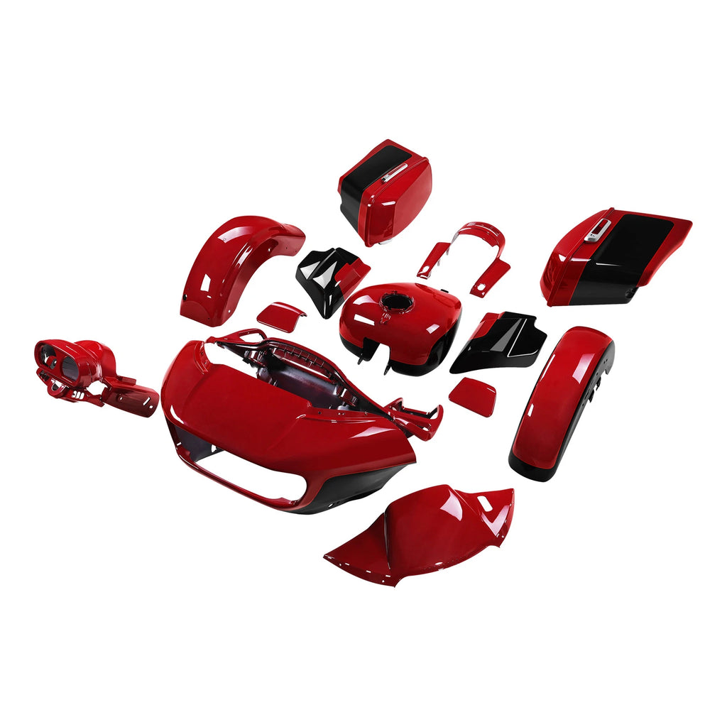 Fairings Body Kit for Harley Road Glide Special (2015–2023) Billiard Red Vivid Black