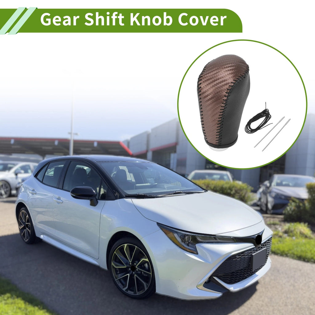 Gear Shift Knob Cover for Nissan Altima (2013–2018) Brown Carbon Fiber
