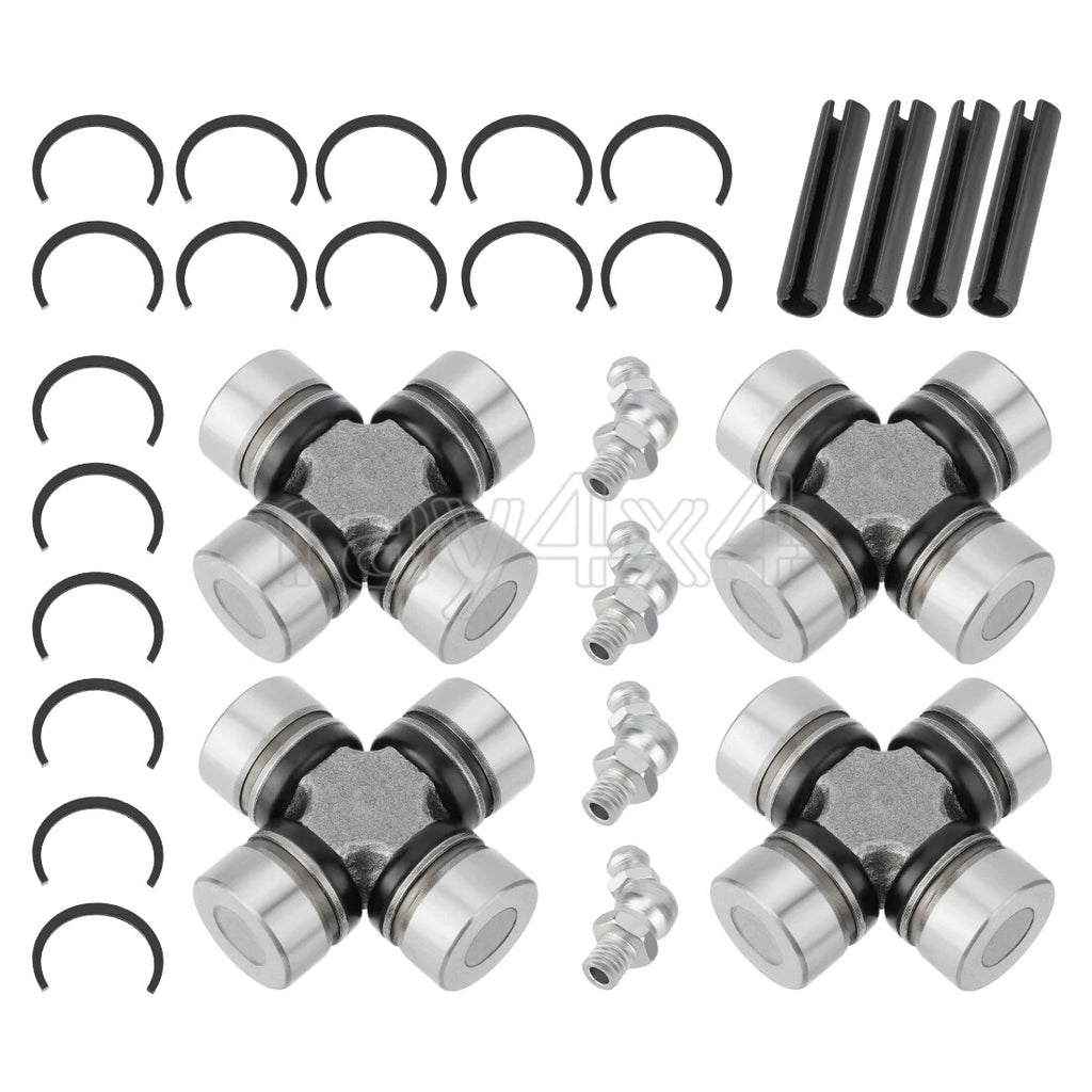 Set of 4 U-Joints for Polaris Front & Rear Prop Shaft (2202015, 2203703, 3260104)