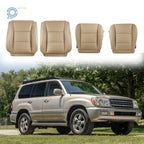 Set of 2 Leather Tan Back Seat Covers for Toyota Land Cruiser (1998–2007)