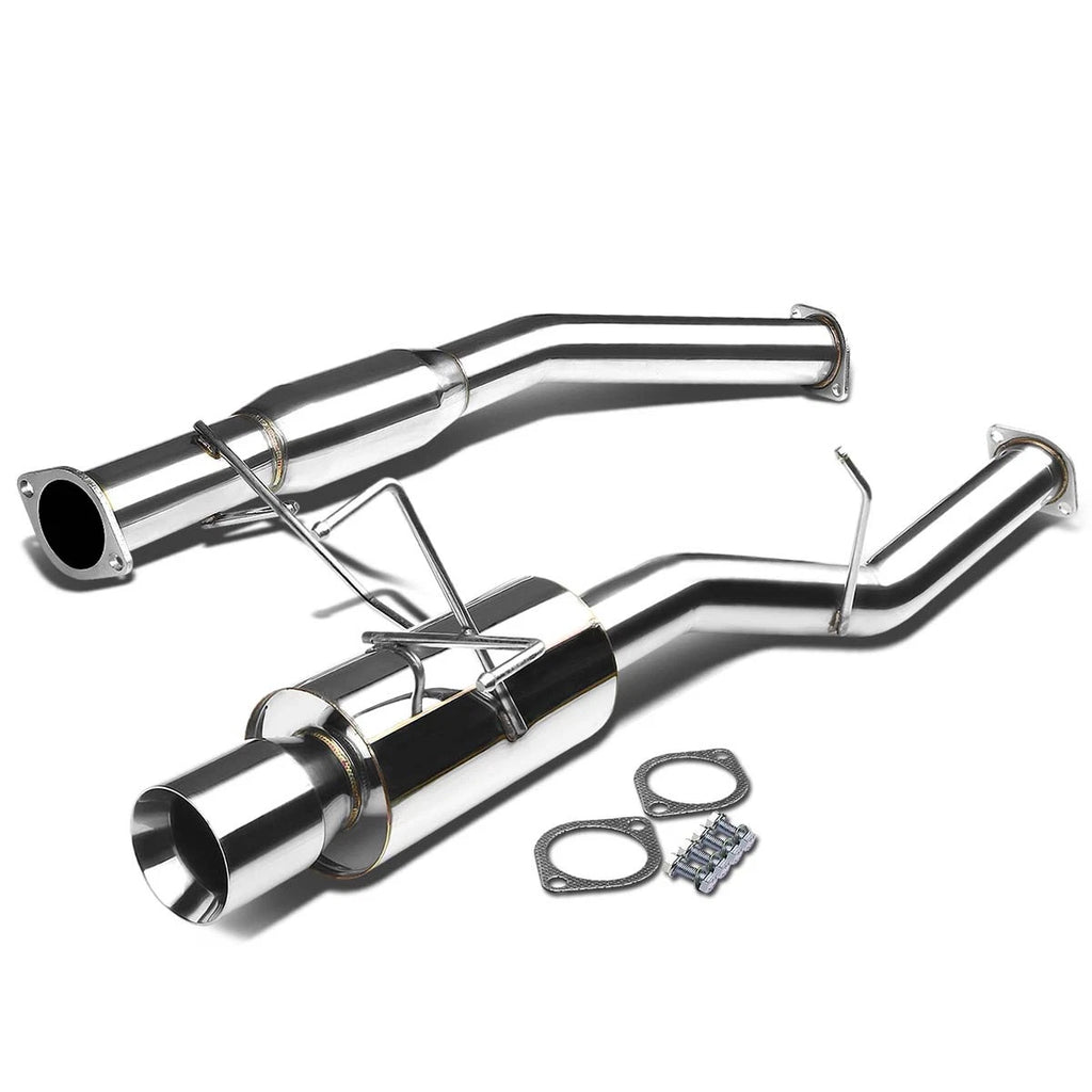 Stainless Steel 4" Rolled Tip Catback Exhaust System for Nissan 240SX (1989–1994)
