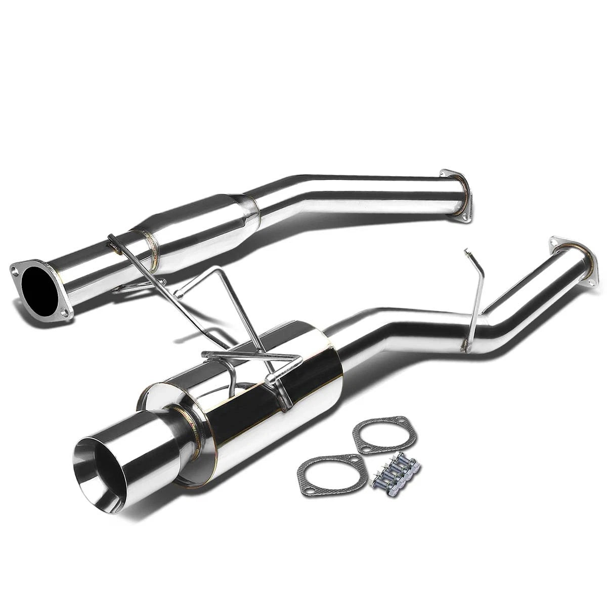 Stainless Steel 4" Rolled Tip Catback Exhaust System for Nissan 240SX (1989–1994)