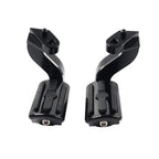 Black Rear Passenger Pedal Mounts for Harley Touring Electra Glide (93-24)