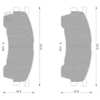 Front Disc Brake Pad Set for Mazda 323 BJ 4cyl 1.8L FP (1998-2003)