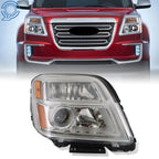 Right Side Halogen Headlight Assembly for GMC Terrain (2016-2017) Amber Chrome