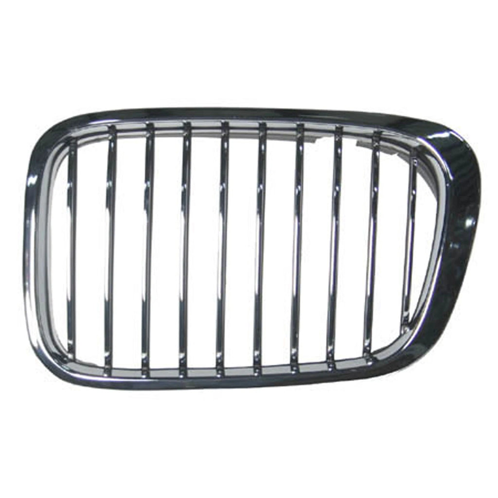 Replacement Chrome Plastic Driver Side Hood-Mounted Grille-See Compatible Chart