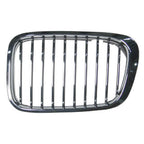 Replacement Chrome Plastic Driver Side Hood-Mounted Grille-See Compatible Chart