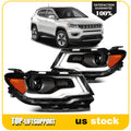 HID Xenon Headlights Assembly with LED DRL for Jeep Compass (2017–2021)