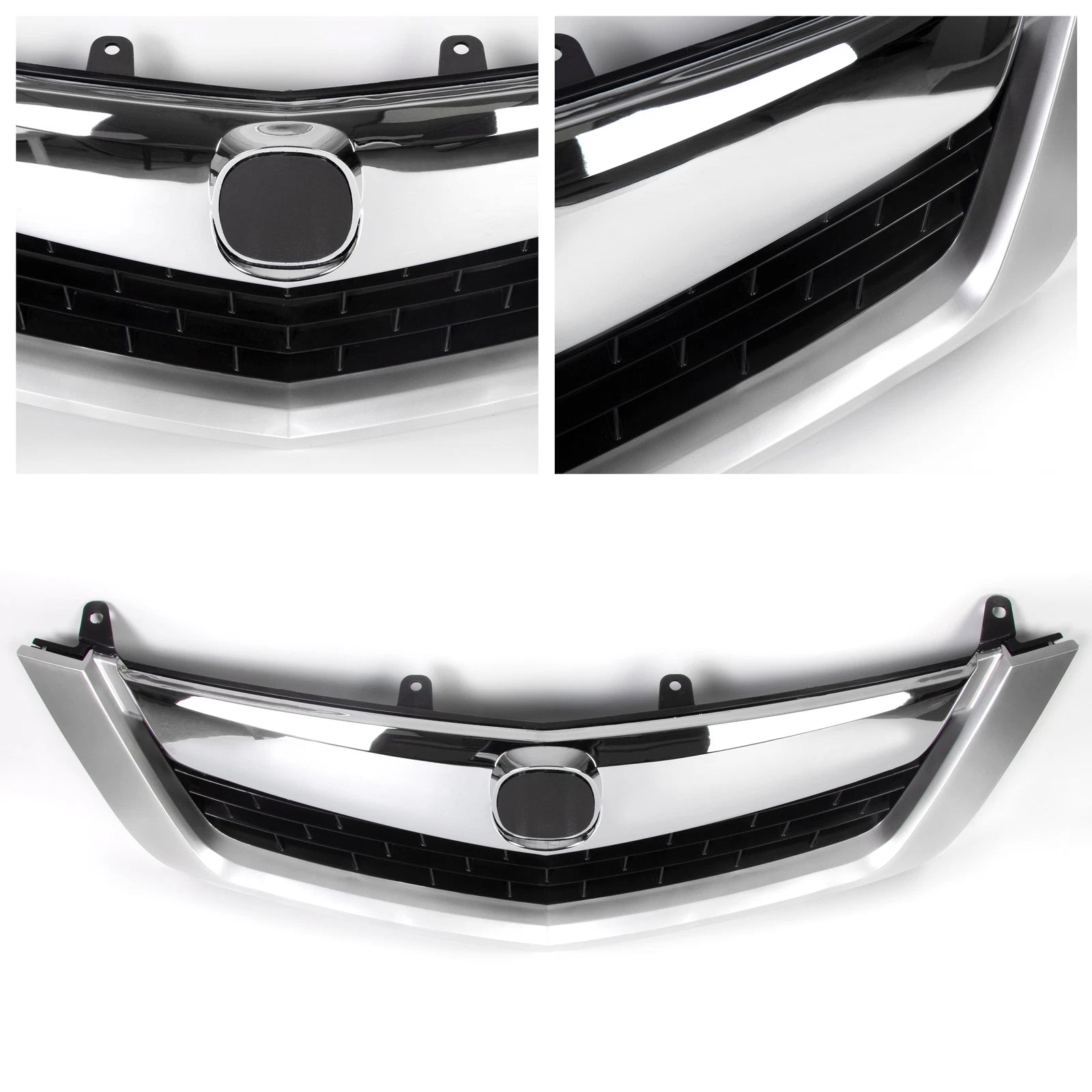 Chrome Front Upper Grille Mesh Cover for Acura TSX (2009-2010)
