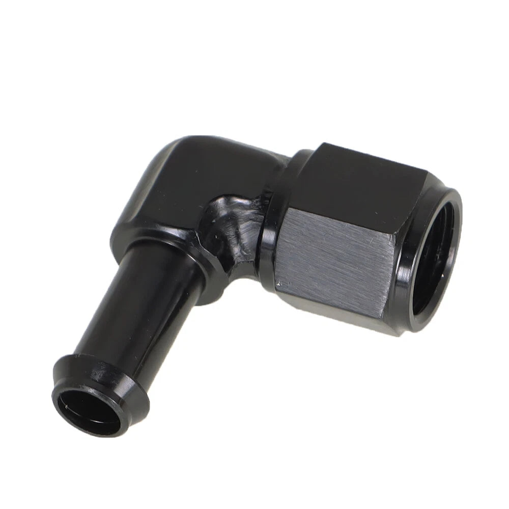 90 Degree 6AN Female Swivel to Barb Hose Fitting Adapter for Universal Use