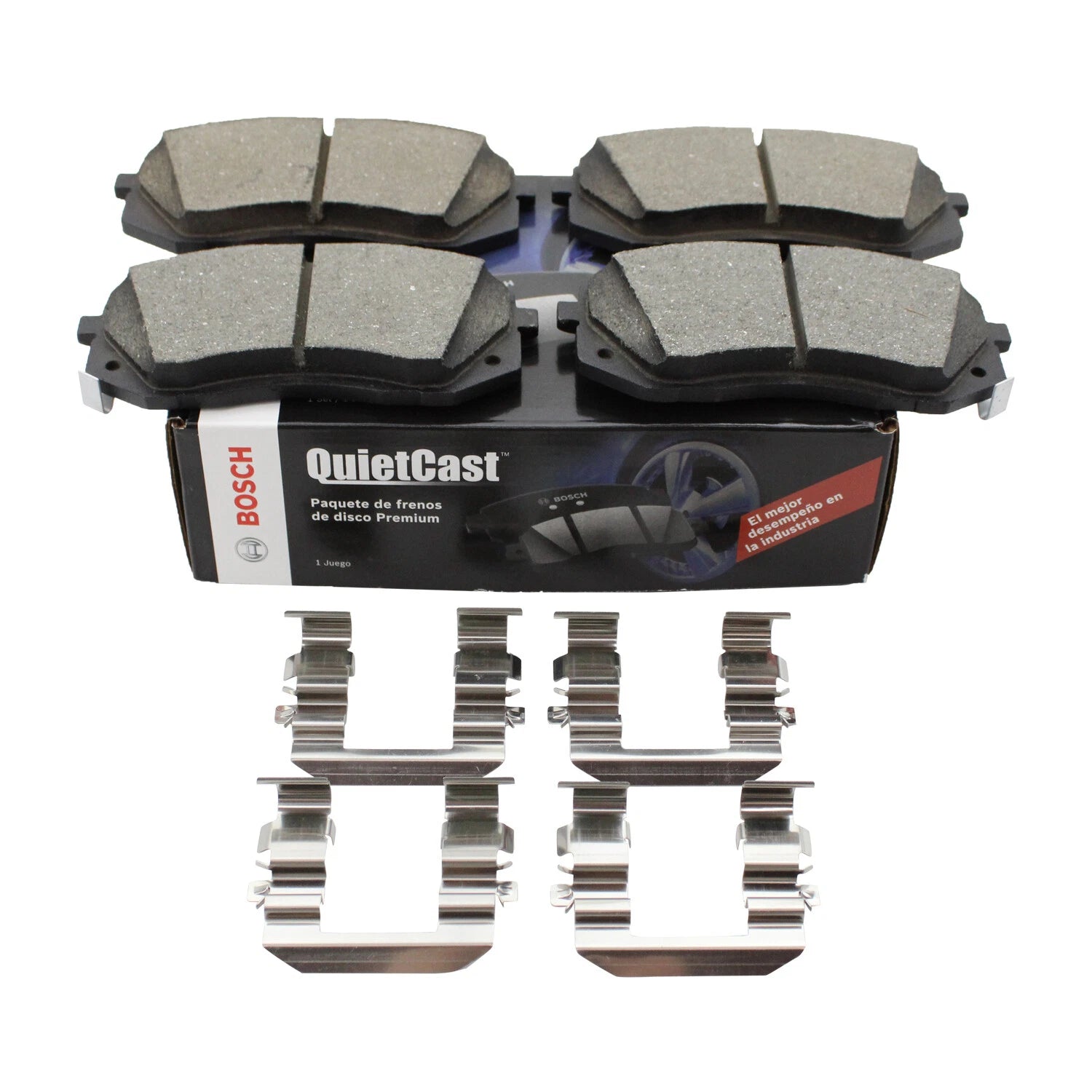 Set of 4 Bosch QuietCast Ceramic Brake Pads for Kia Sonata (2011–2019)