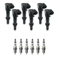 Set of 6 Ignition Coils & NGK Ruthenium Spark Plugs for Dakota Liberty (2005–2011)