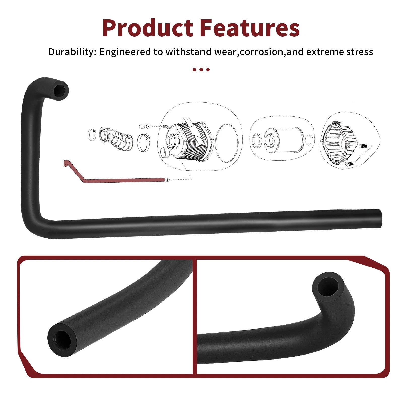 Breather Hose for Polaris Ranger 800 / XP 800 / Crew 800 (2011–2015) 5413965