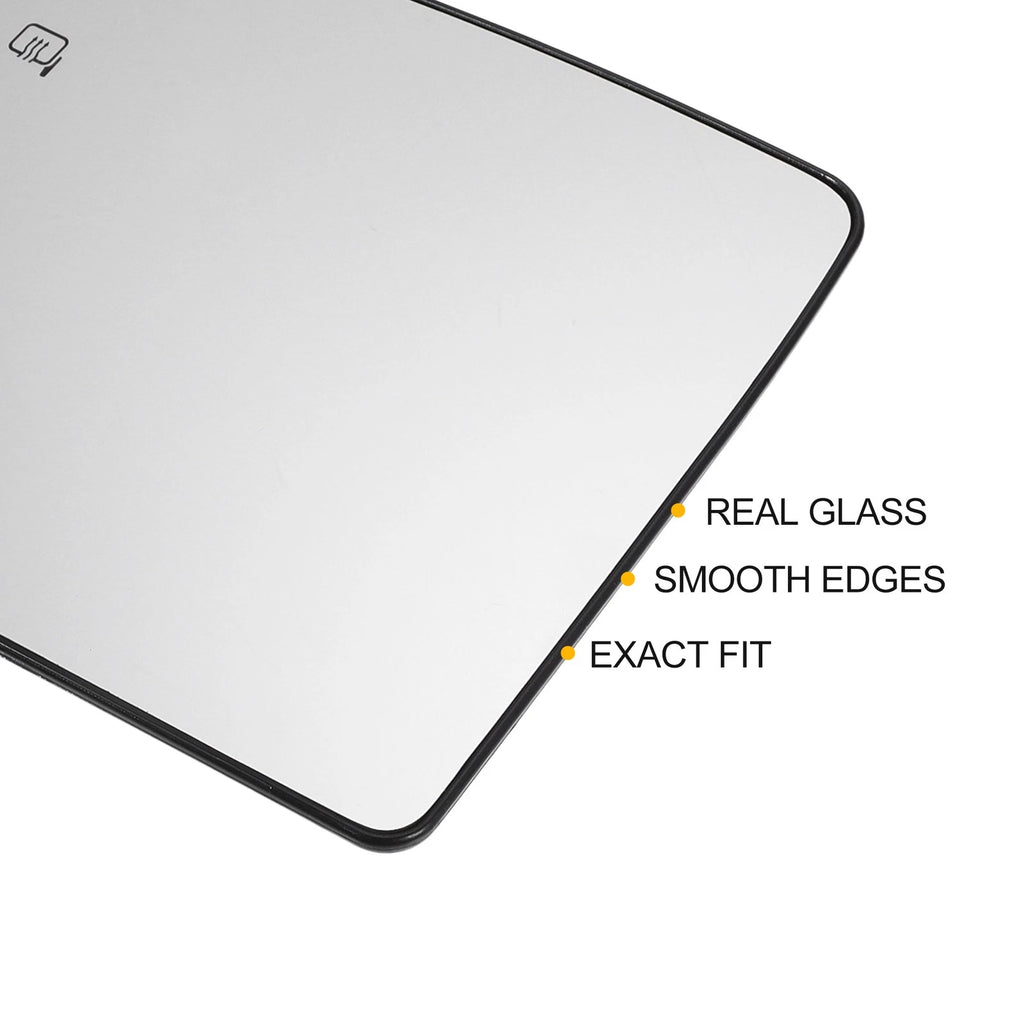 Left Side Heated White Mirror Glass for Ford F150 F250 F350 F450 (2015–2023)