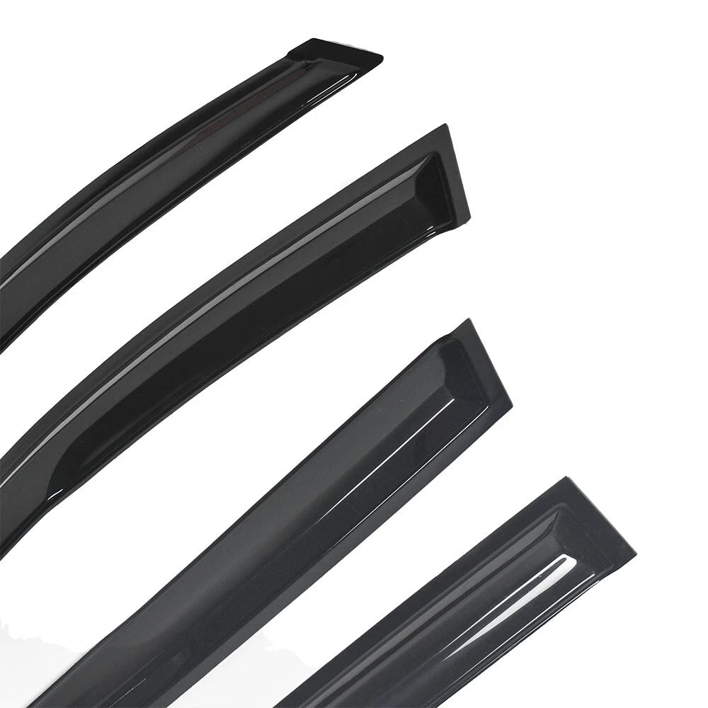Set of 4 Window Visors for Toyota RAV4 (2006–2012) Black Acrylic