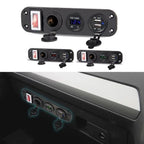 12V Dual USB Socket with Voltmeter for Vehicle Battery Monitoring
