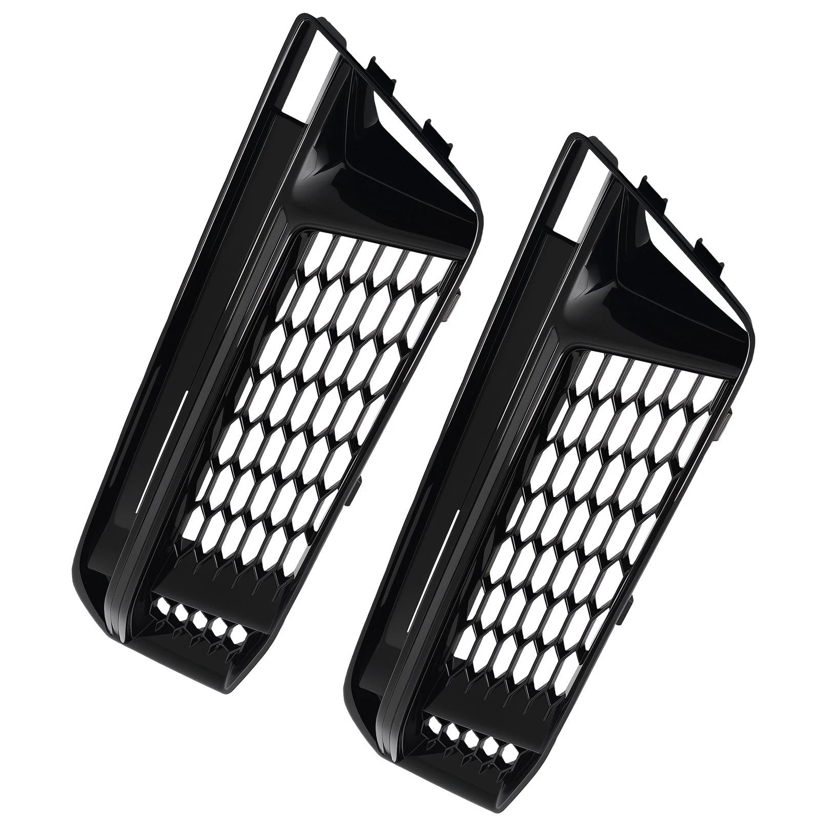 Pair Front Bumper Fog Light Grille Cover for Audi A4 B9 (2016–2018) 8W0807681F