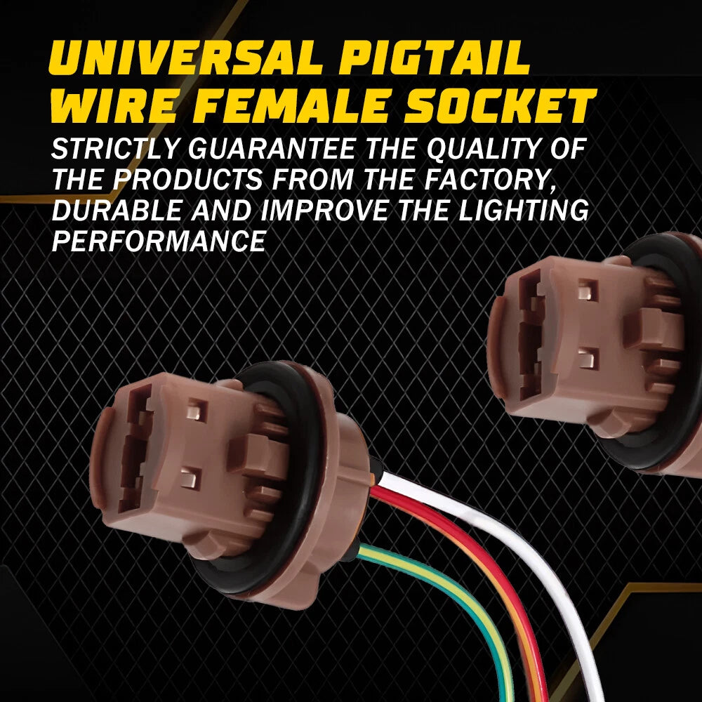 Pigtail Wire Female Socket 7443 for Universal Applications (2X)