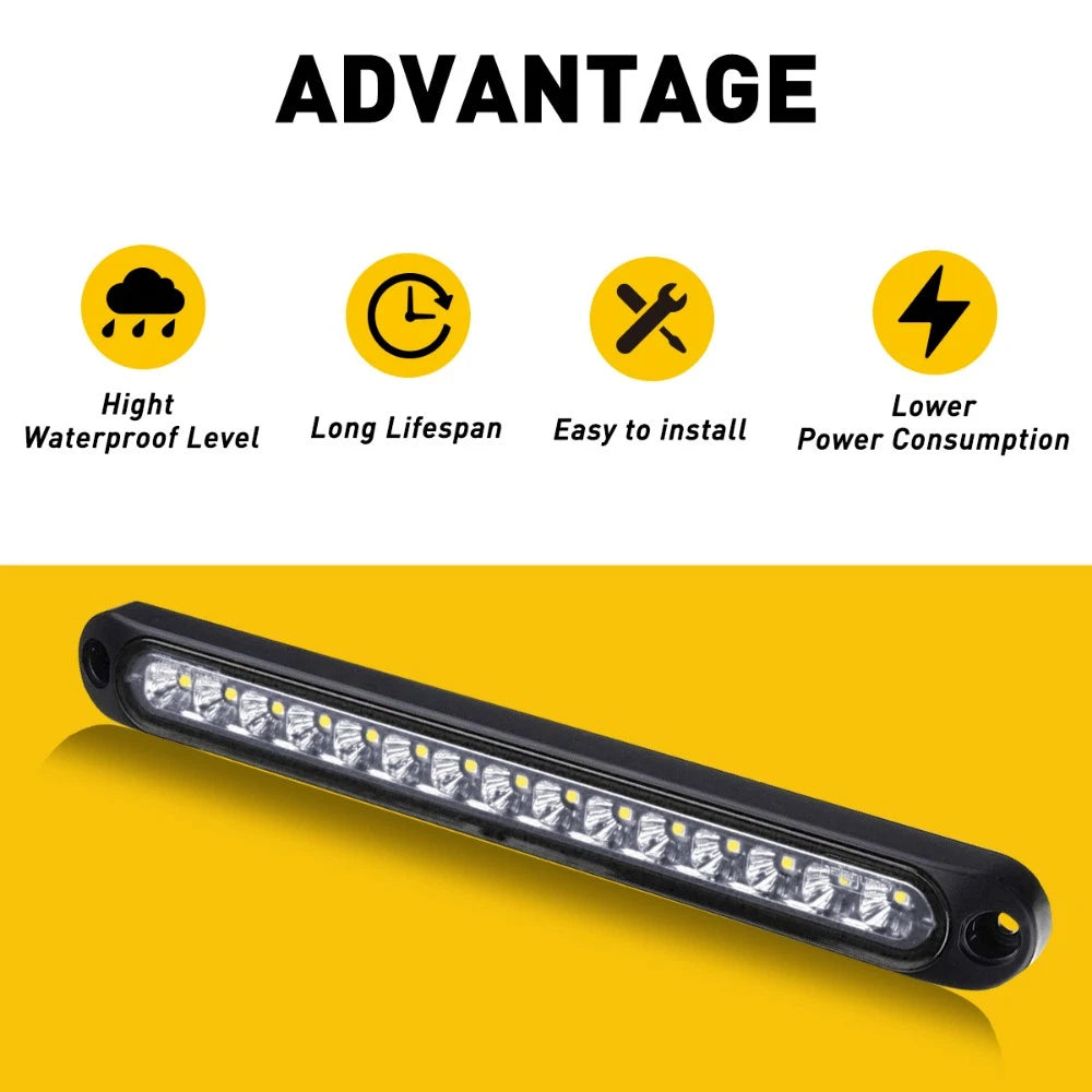 2X 5.5" LED Round Tail Stop Brake Turn Signal Light for Truck