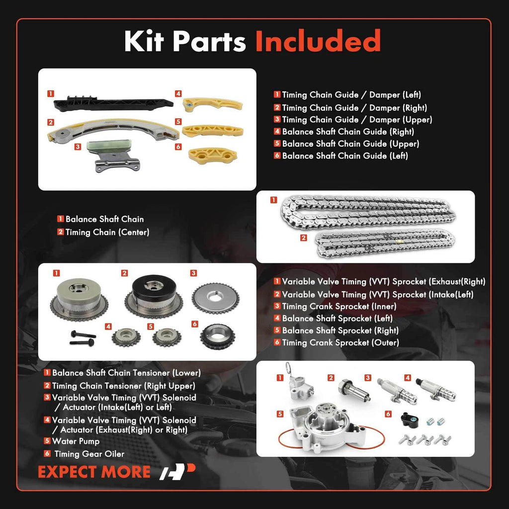Timing Belt & Water Pump Kit for Chevrolet Malibu and Buick (2008–2012)