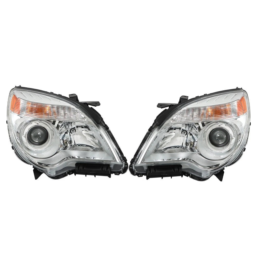 Set of 2 Chrome Halogen Headlights for Chevy Equinox (2011–2015)