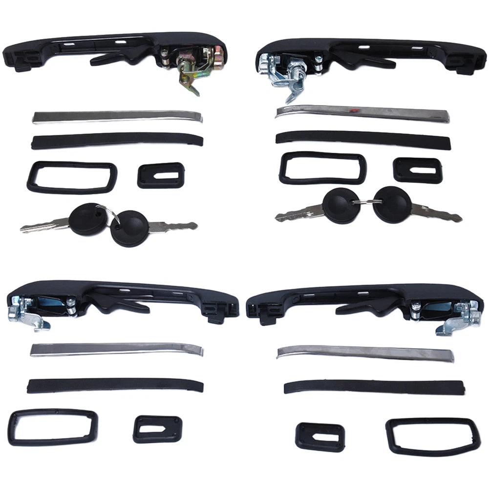 Set of 4 Car Door Handles for VW Golf, Jetta