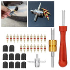 33pcs Tire Valve Core Repair Tool Set for Cars, Bikes, Trucks, Motorcycles