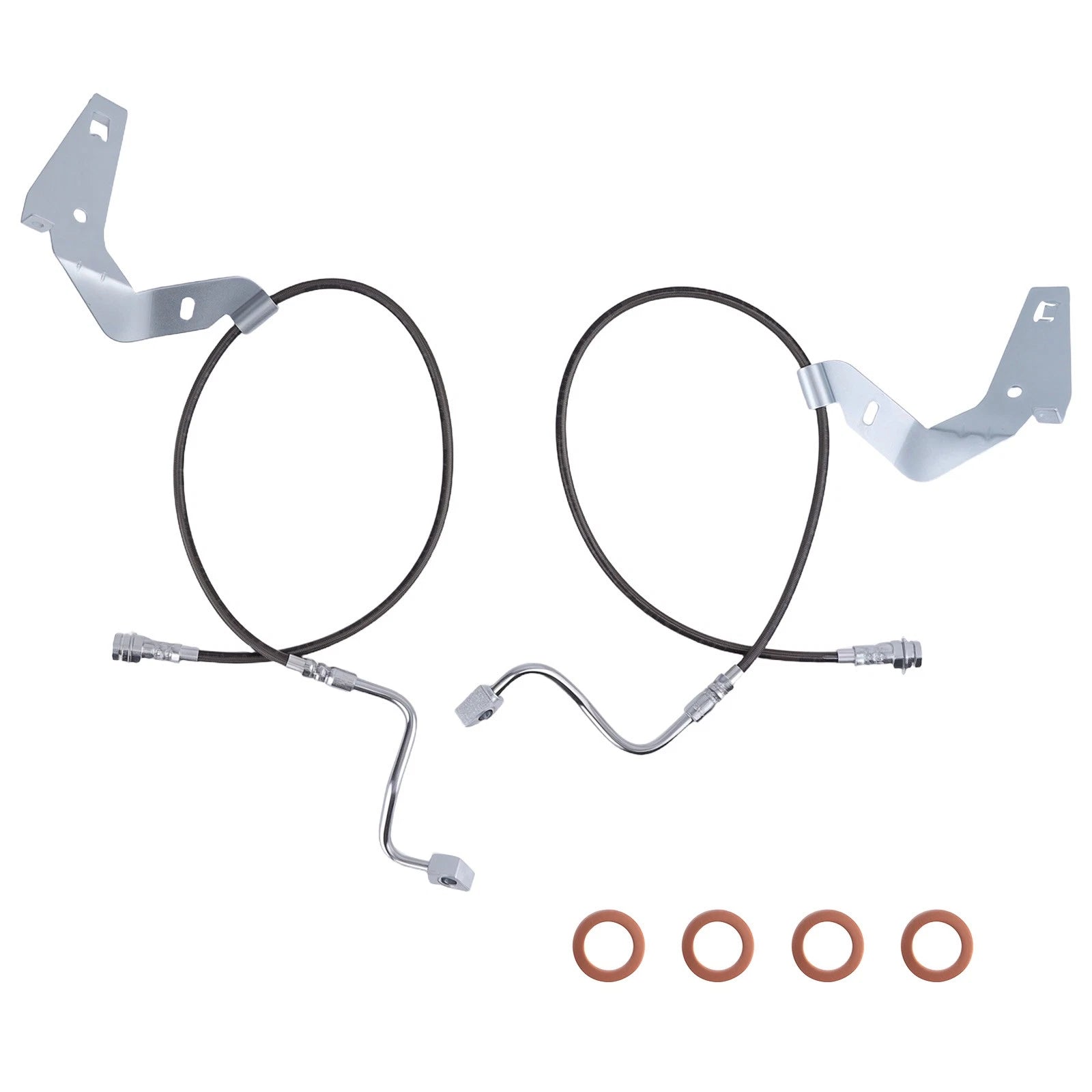 Stainless Steel Front Brake Lines for Ford F250 F350 Super Duty (2008–2016)