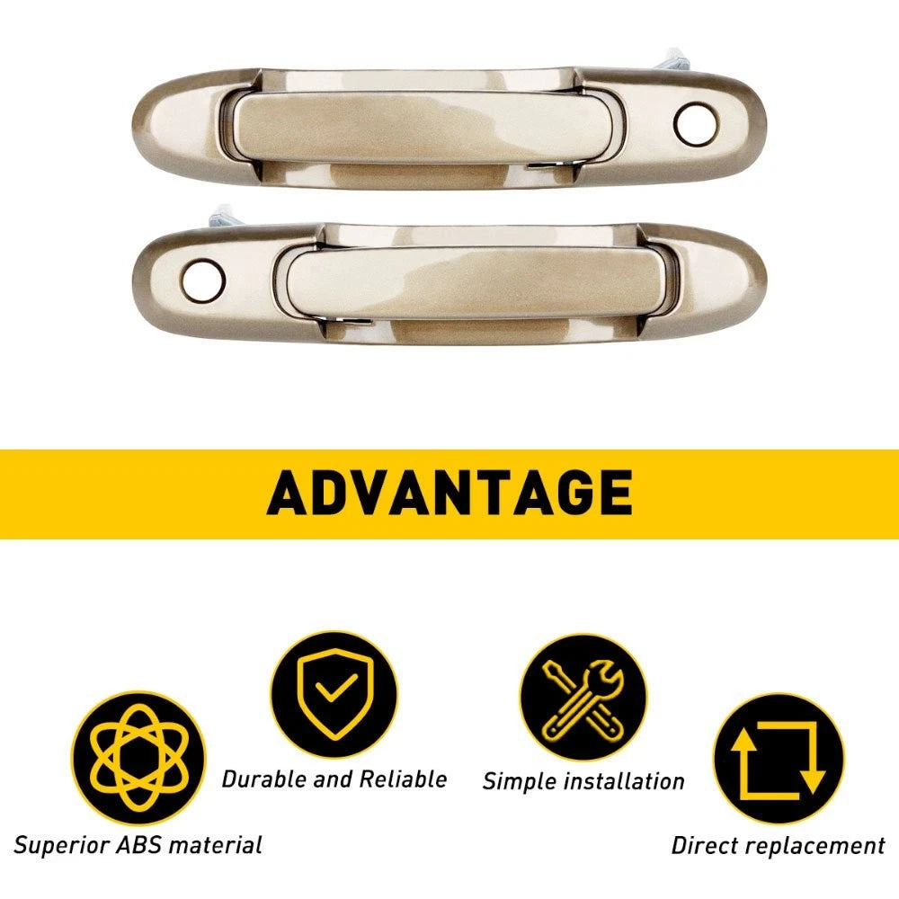 Set of 2 Exterior Door Handles for Toyota Sienna (1998–2003) Beige