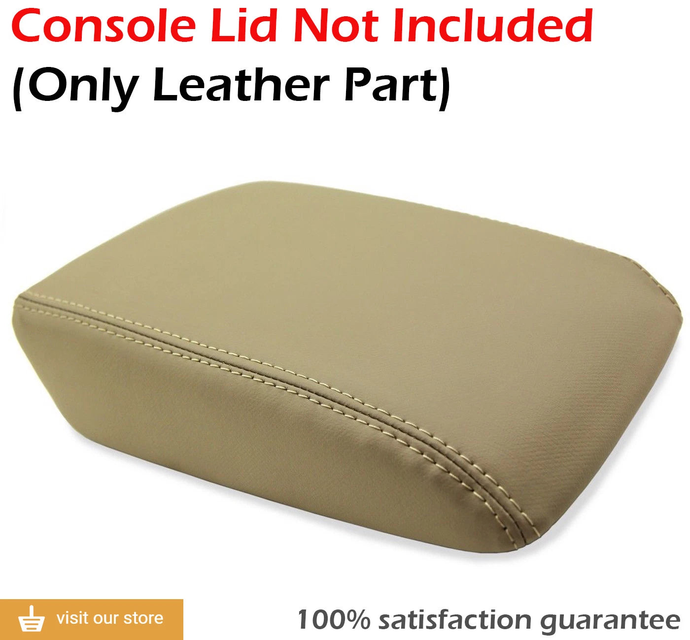 Center Console Armrest Cover for Acura TL (2004–2008) Beige PVC Leather