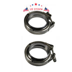 Set of 4 V-Band Flange Clamps for Exhaust Downpipe (Universal)