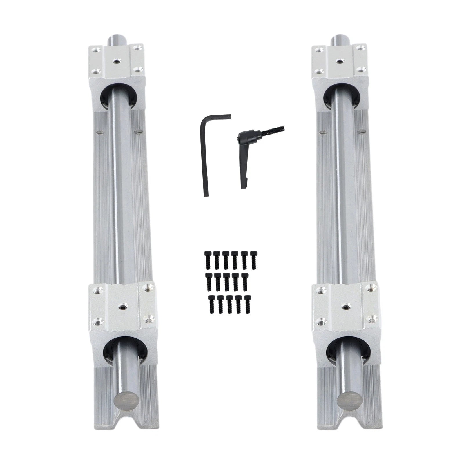 2X SBR16-400mm Linear Shaft Rail Guide with 4 SBR16UU Sliders