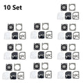 Set of 10 Carburetor Gasket Diaphragm Kit for ZAMA GND-105 C1M-EL44