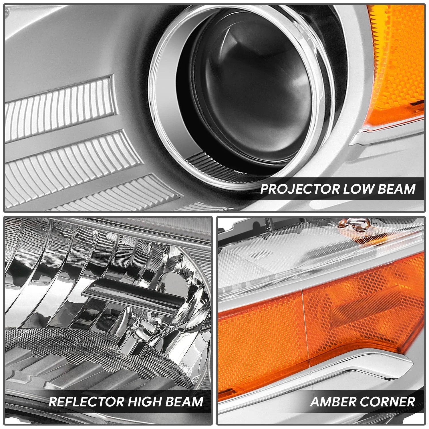 Driver Left Side Chrome Housing Projector Headlight for Acura TL (2009–2011)
