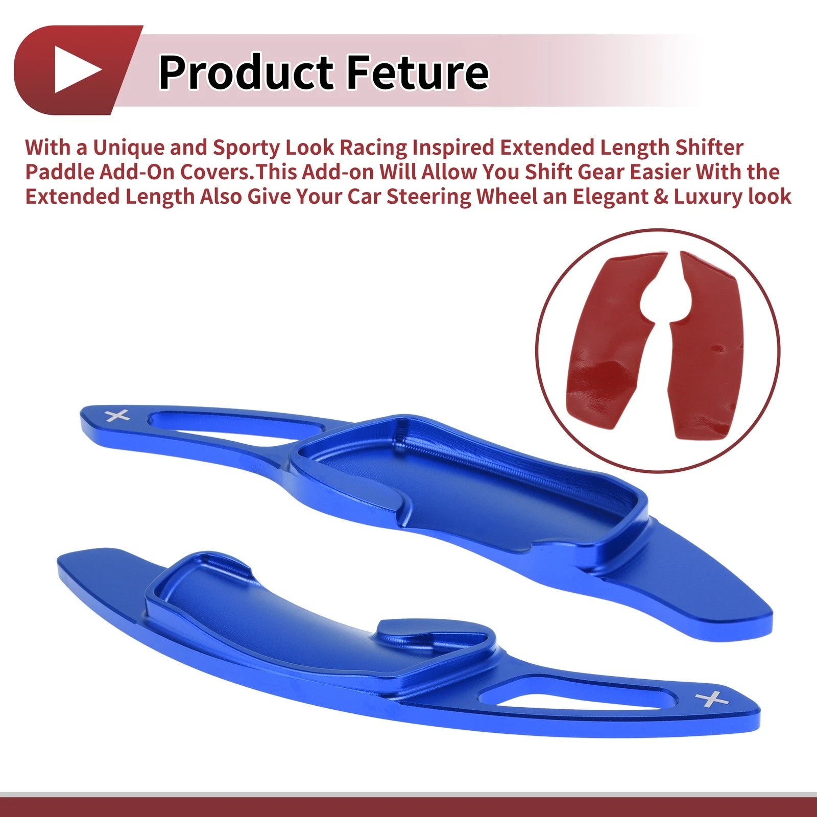 2X Blue Aluminum Alloy Steering Wheel Paddles for Subaru Forester (2012–2025)