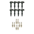 Set of 8 NGK Ignition Coils & Iridium Spark Plugs for Dakota Grand Cherokee (1997–2004)