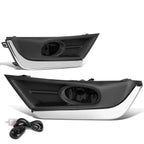 Fog Lights for Honda CR-V (2017–2018) - Chrome Trim Bezel, Smoked, Switch