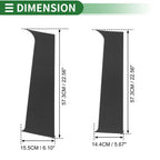 Set of 4 Door Pillar Window Trim for Ford F-250 (1999–2014) Carbon Fiber Black