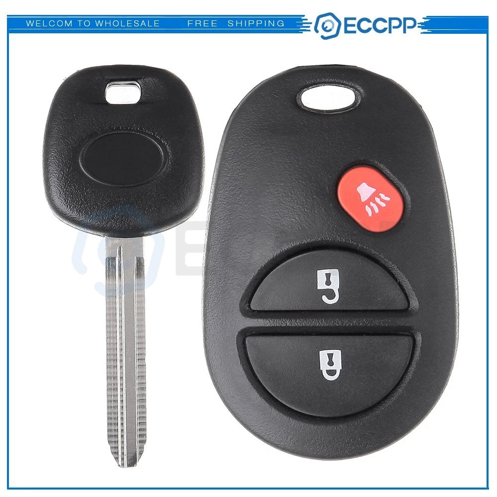 2 Remote Keys & Ignition Keys for Toyota Tundra (2007–2013)