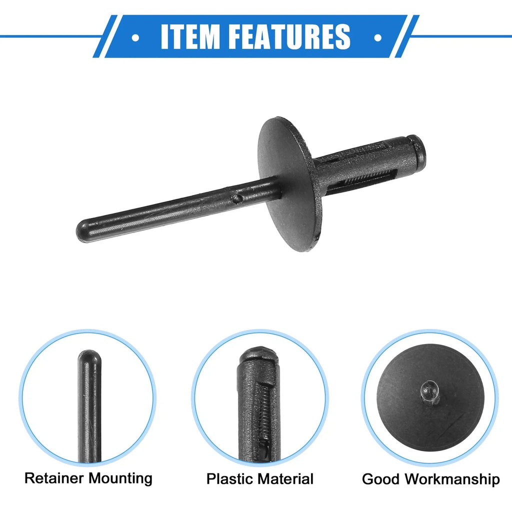 20 x Fender Liner Rivet for BMW X1 Black (2013 - 2023)