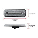 2X Clear Amber LED Front Bumper Side Marker Light for Toyota Land Cruiser Pickup