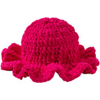 Handmade Fisherman Bucket Hat with Ruffled Brim Design