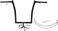 1-1/4" Pointed Top Handlebar Kit for Harley Davidson (EZ Install, 16", Black)