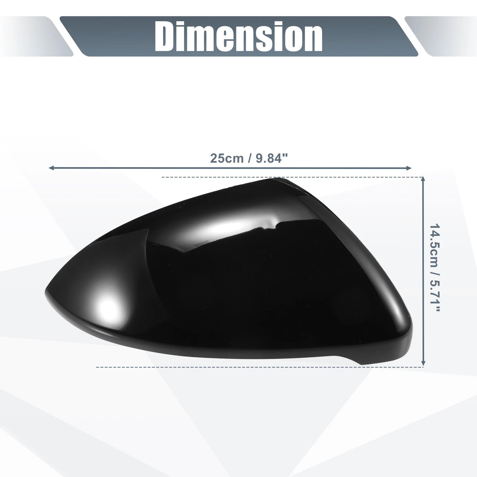 Right Mirror Cover Cap for Volkswagen Golf MK7, E-Golf (2013–2020) Gloss Black