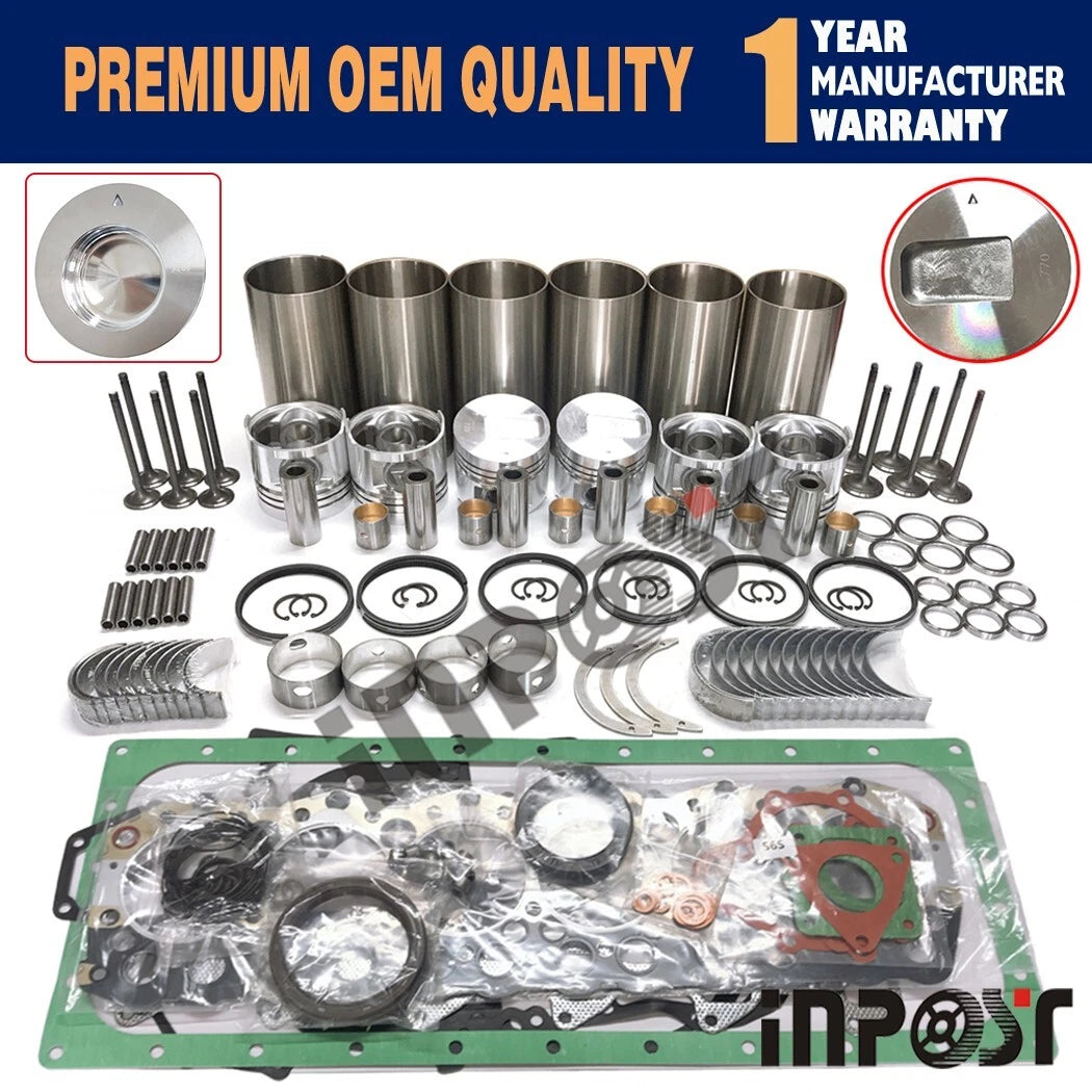 Engine Rebuild Kit for Mitsubishi S6S-D Excavator (S6S, 55mm)